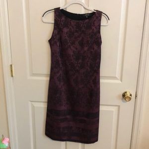 Formal LBisse Purple sleeveless mid length shift dress